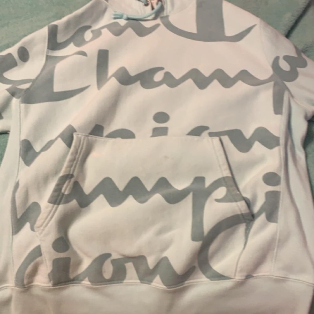 Aqua champion hoodie